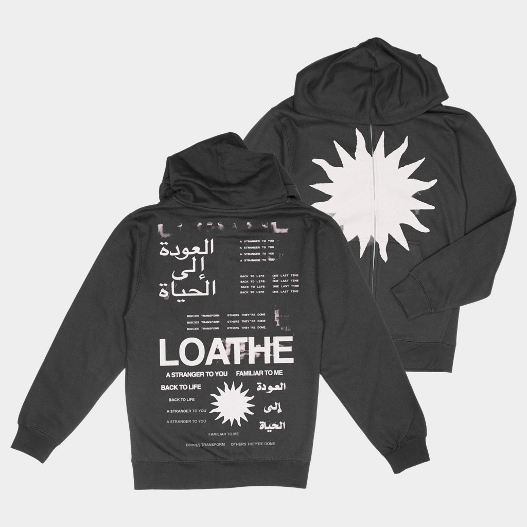 Loathe Merch 2026 Big Sun Zip Hoodie Loathe A Stranger To You Hoodie Gifts For Band Fans