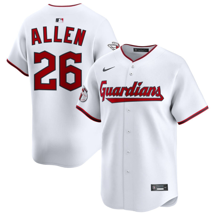 Logan Allen Cleveland Guardians 2025 Home Limited Jersey - White