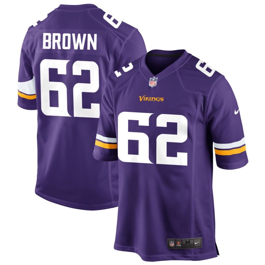 Logan Brown Minnesota Vikings 2025 Game Jersey - Purple