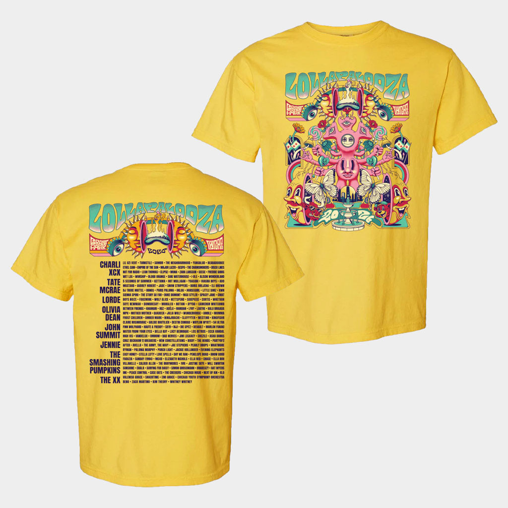 Lollapalooza Merch 2026 Poster Lineup T-Shirt Gift Ideas For Music Lovers
