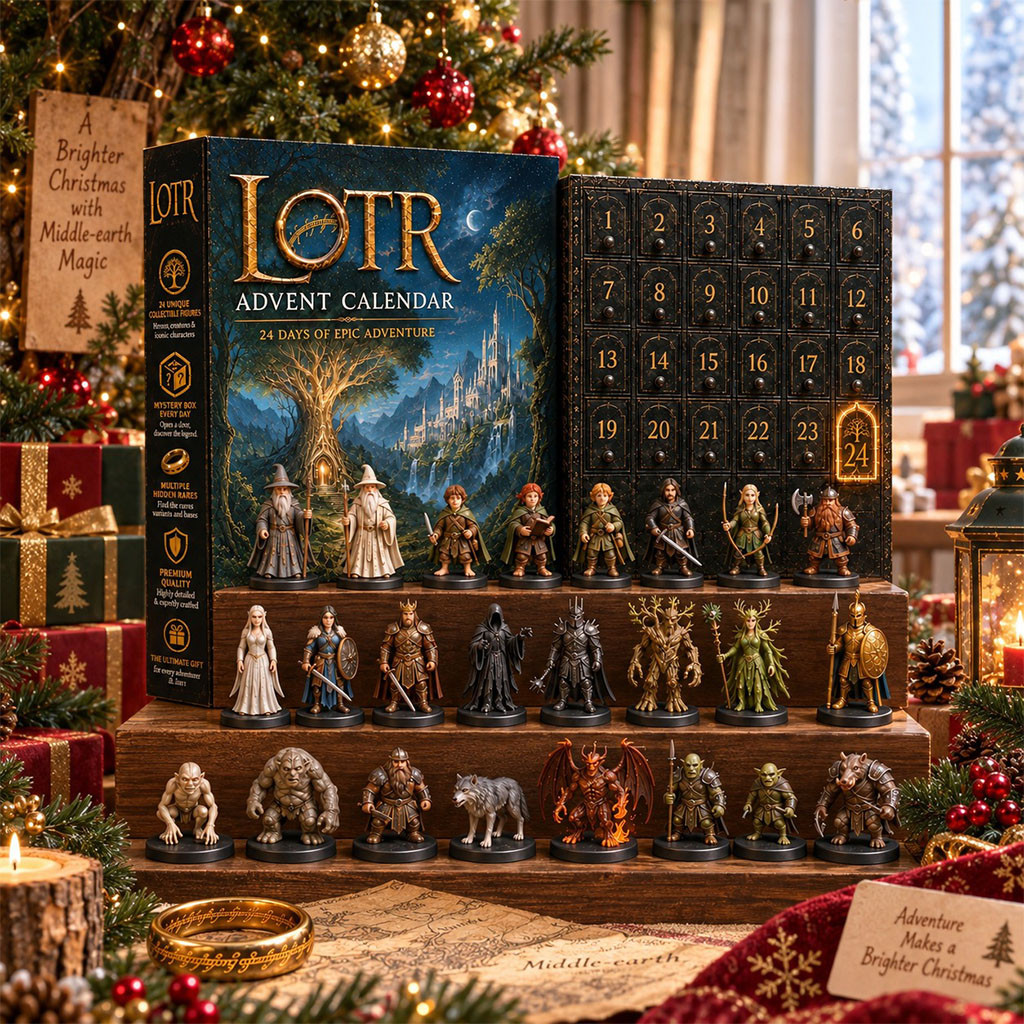 Lord Of The Rings Fellowship Advent Calendar 24 Days Of Christmas Ornaments LOTR Merch Fan Gift