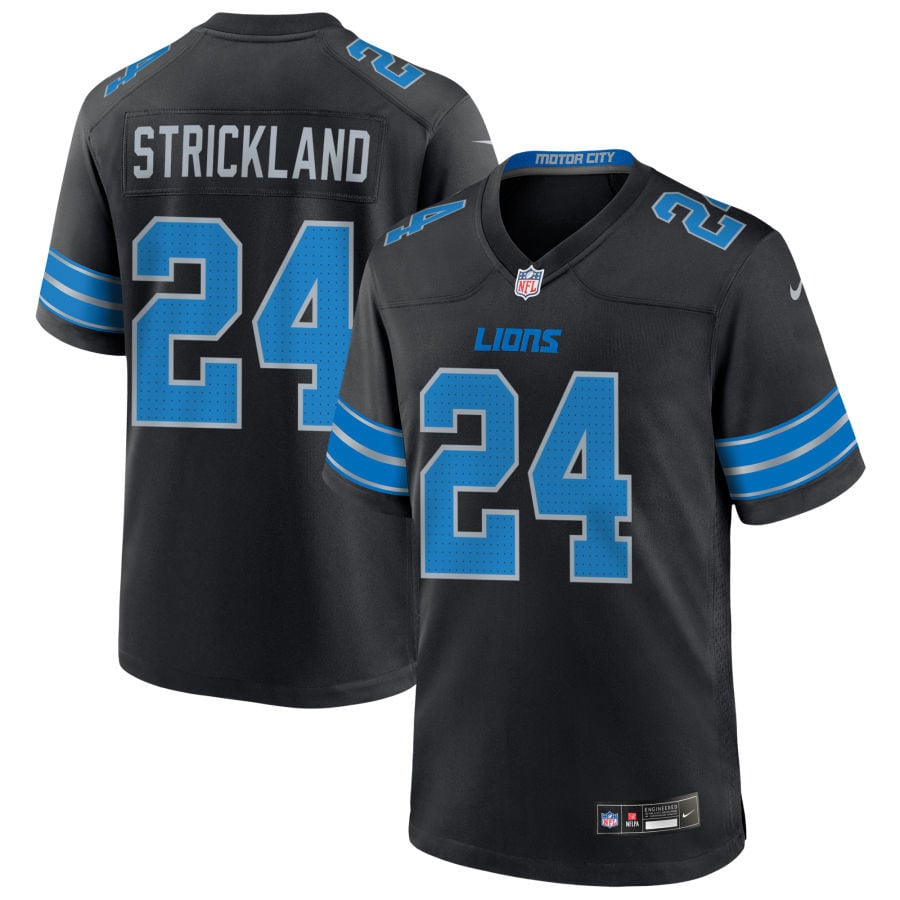 Loren Strickland Detroit Lions 2025 Alternate Game Jersey - Black