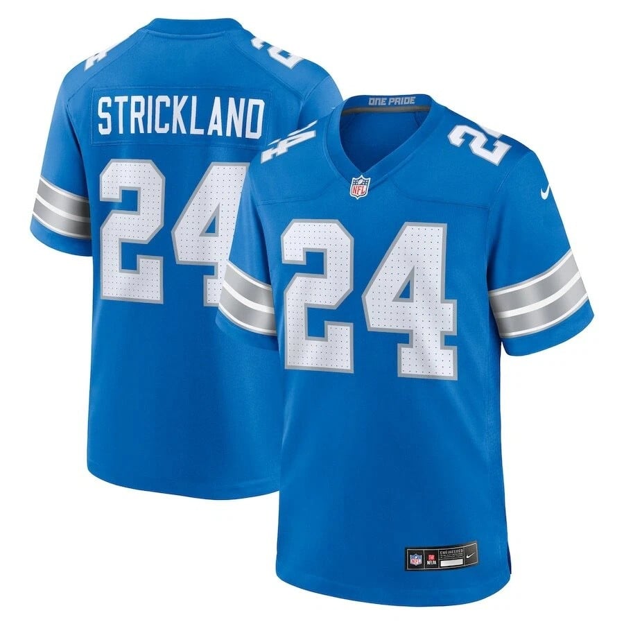 Loren Strickland Detroit Lions 2025 Player Game Jersey - Blue