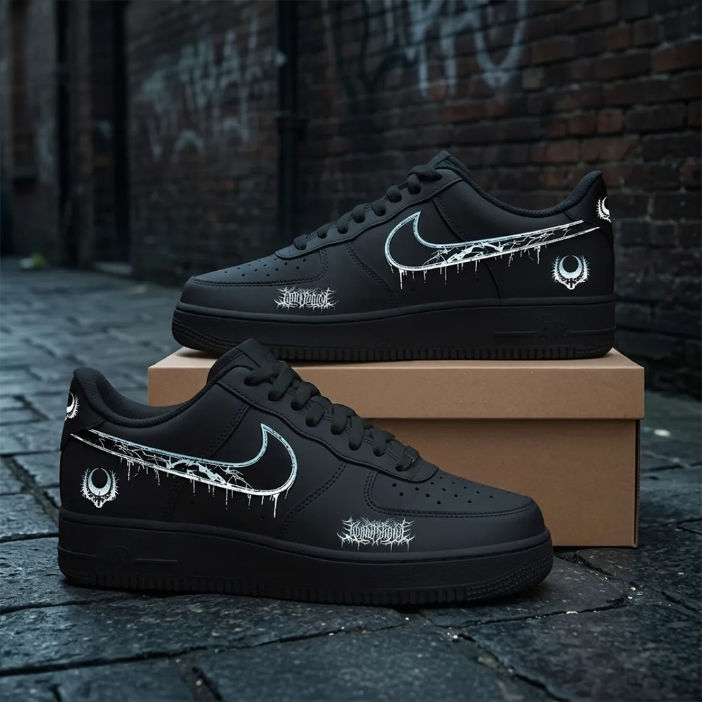 Lorna Shore Grim Eclipse Black Shoes Sneakers 2026 Lorna Shore Merch Present for Brothers