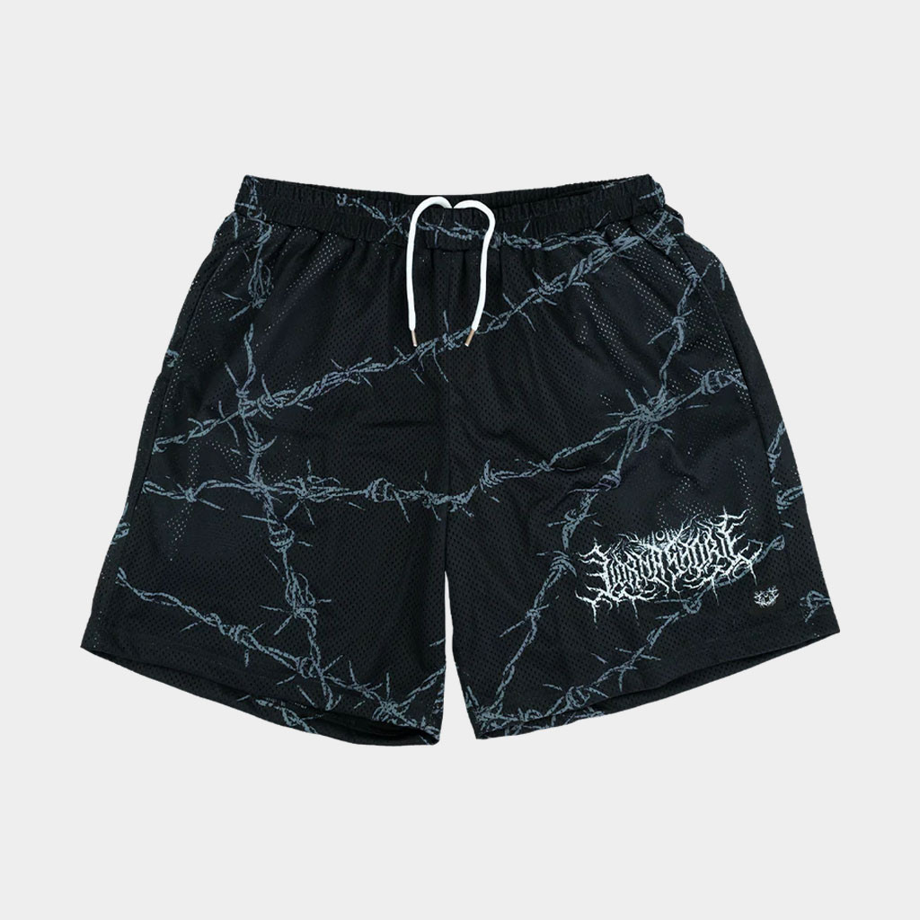 Lorna Shore Merch 2026 Lorna Shore Barbed Wire Shorts Music Related Gifts For Guys