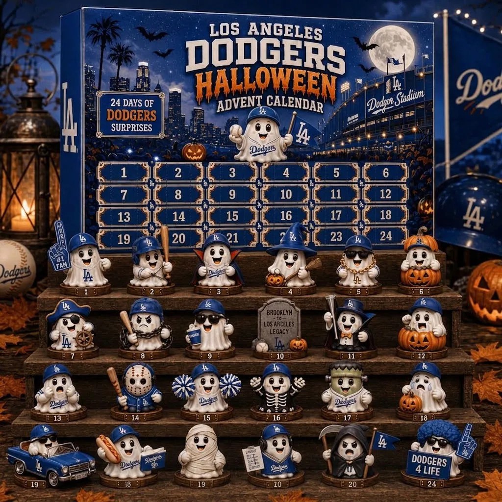 Los Angeles Dodgers Halloween 2026 Advent Calendar Dodgers Merch Gifts For Halloween
