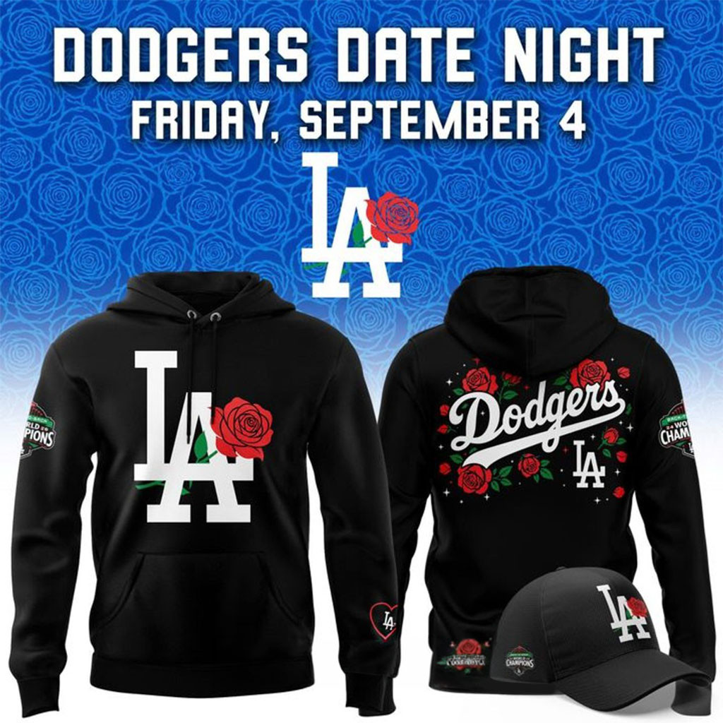 Los Angeles Dodgers Merch X Date Night Hoodi Dodgers Game Day Outfits Gifts For Him