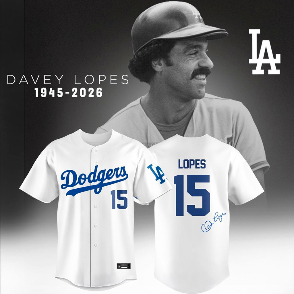 Los Angeles Dodgers X Davey Lopes 1945 2026 Jersey RIP Davey Lopes Jersey LA Dodgers Merch