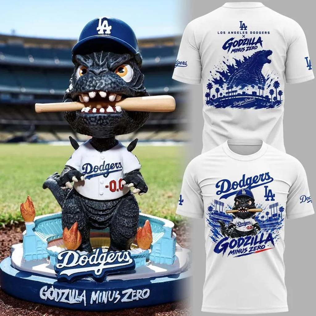 Los Angeles Dodgers X Godzilla Minus Zero 2026 T-Shirt LA Dodgers Merch Gift For Baseball Fans