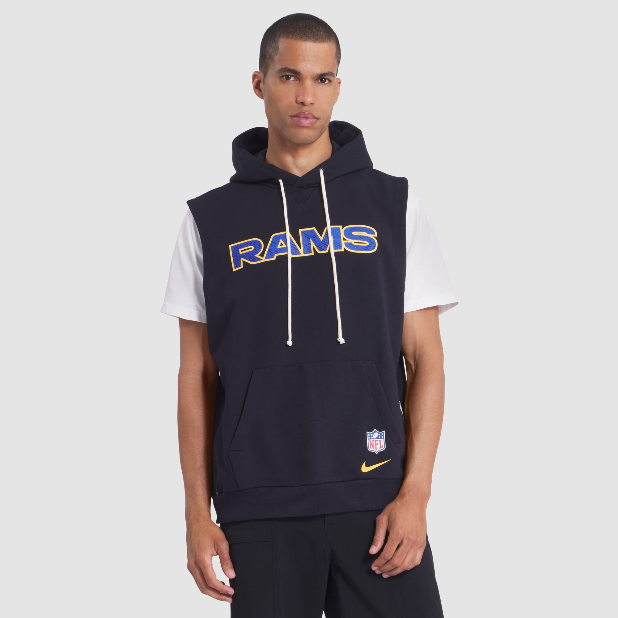 Los Angeles Rams Hoodie Dark Blue NFL Rivalries Merch Sleeveless Hoodie Football Lover Presents