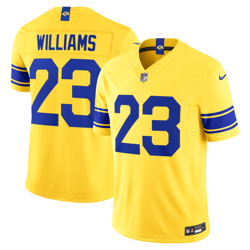 Los Angeles Rams Merch - Men's Kyren Williams Classic Sol Vapor F.U.S.E. Stitched Limited Jersey - Football Gifts For Men
