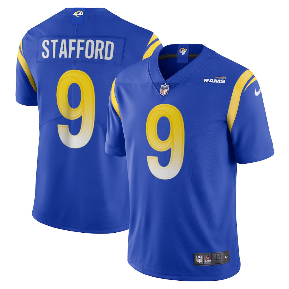 Los Angeles Rams Merch - Men's Matthew Stafford Royal Vapor Limited Jersey  - Best Football Gifts For Adults
