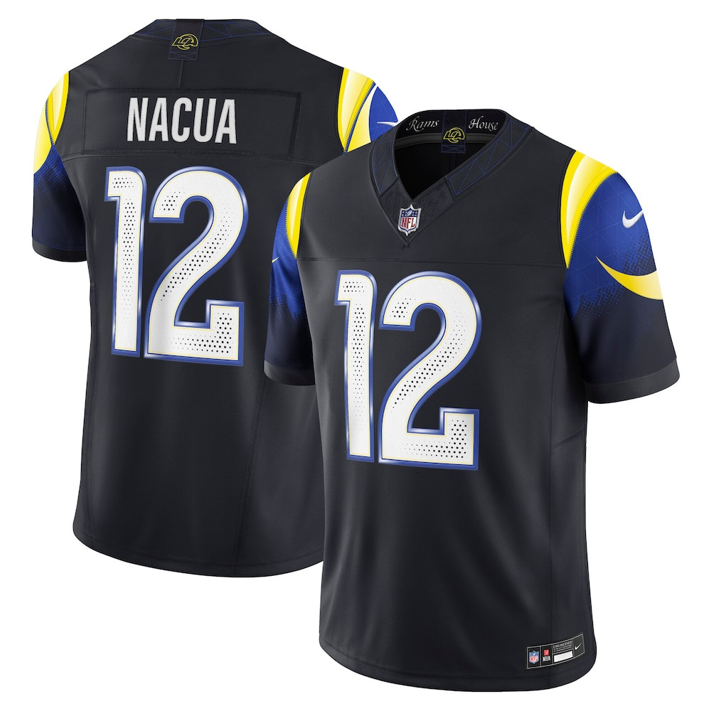 Los Angeles Rams Merch - Men's Puka Nacua Midnight 2025 Rivalries Collection Stitched Limited Jersey, Blue - Birthday Present For Football Fan