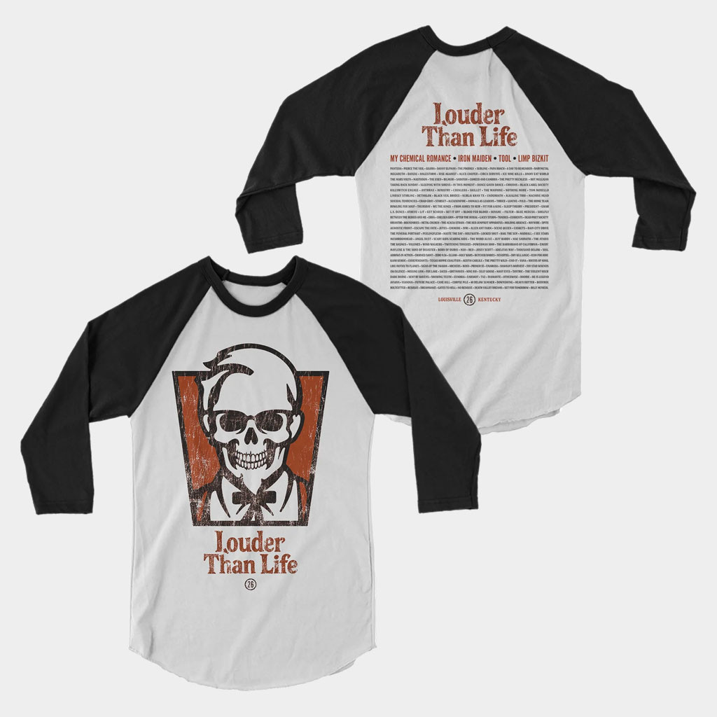 Louder Than Life Merch 2026 Bucket List Raglan Shirt Top Gifts For Music Lovers