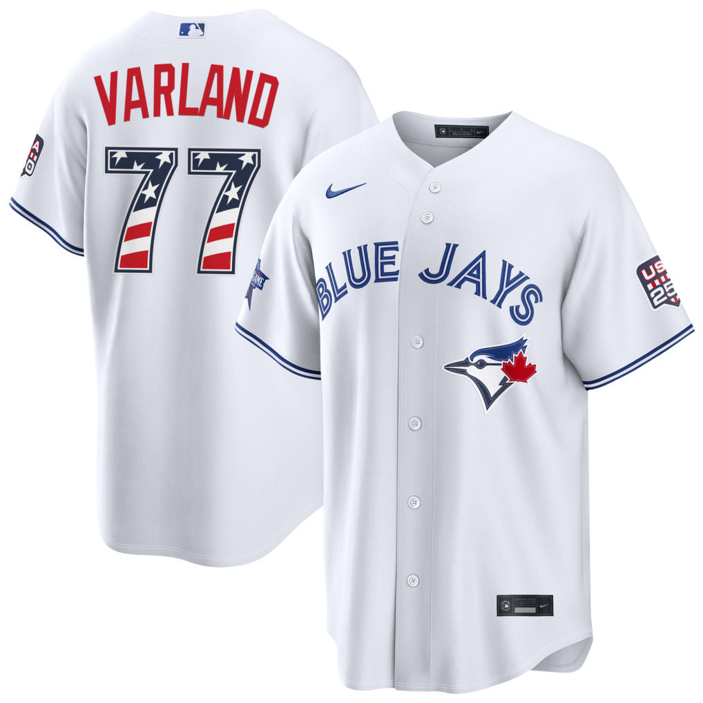 Louis Varland Toronto Blue Jays 2026 All-Star Edition Stars & Stripes Stadium Pick-A-Player Jersey - White