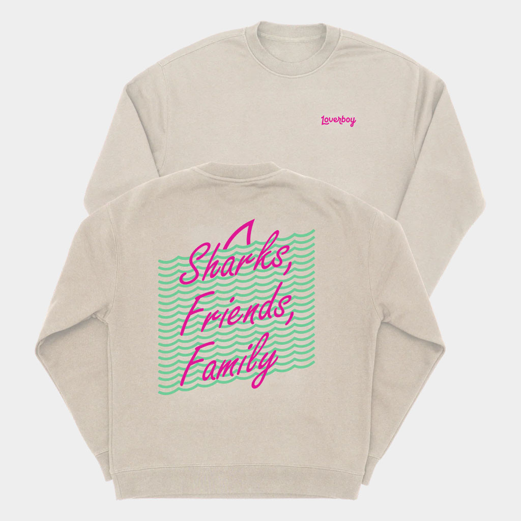 Loverboy Merch 2026 Sharks Friends Family Crewneck Loverboy Sweatshirt Best Gifts For Friends