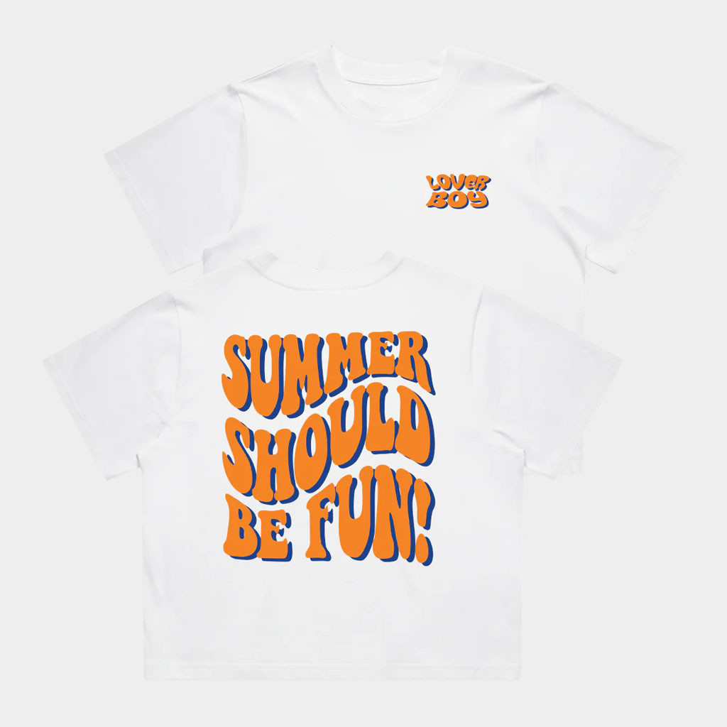 Loverboy Merch 2026 Summer Should Be Fun Crop Top Loverboy T-Shirt Best Gift For Her