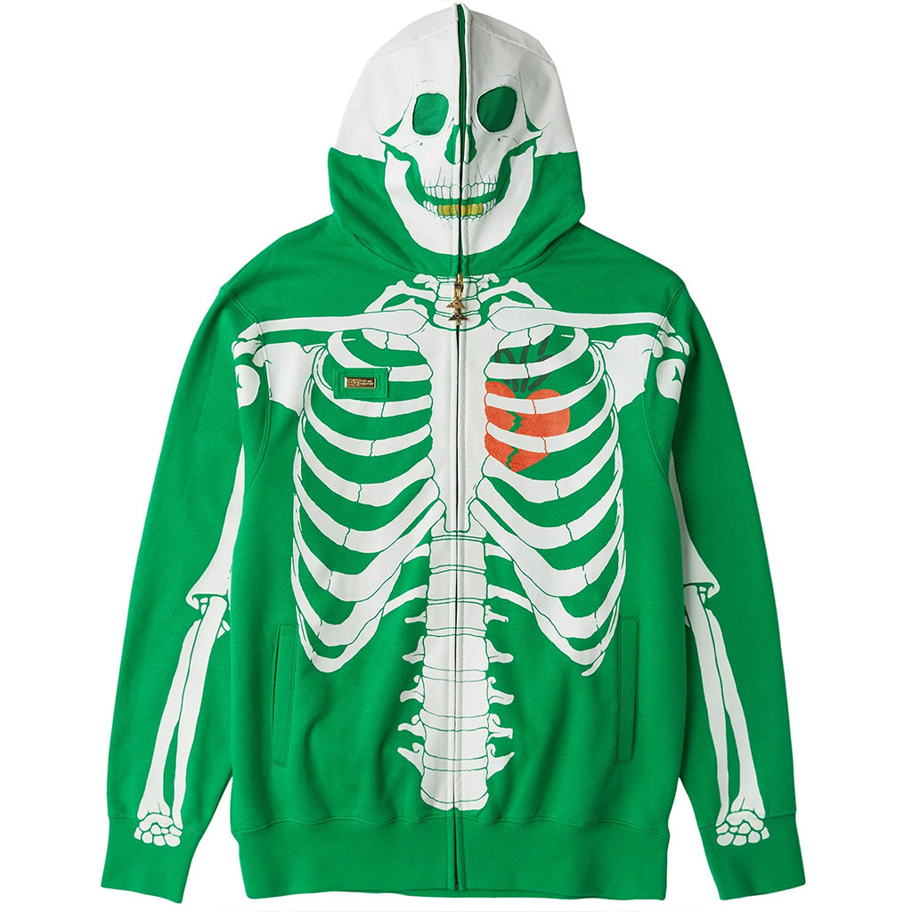LRG Dead Serious Hoodie Green Humor Skeleton Hoodie Birthday Gift For Him