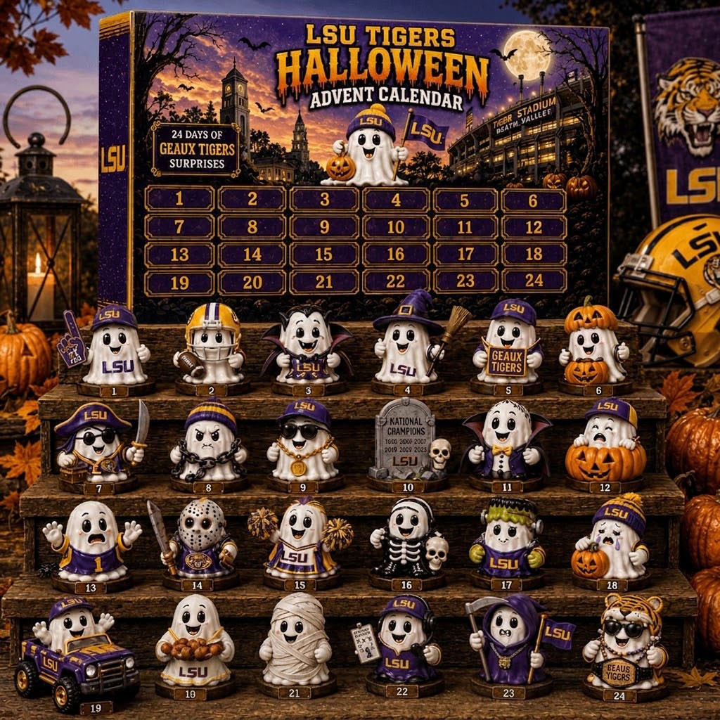 LSU Tigers Halloween Advent 2026 Calendar LSU Tigers Merch Halloween Gifts For Fans