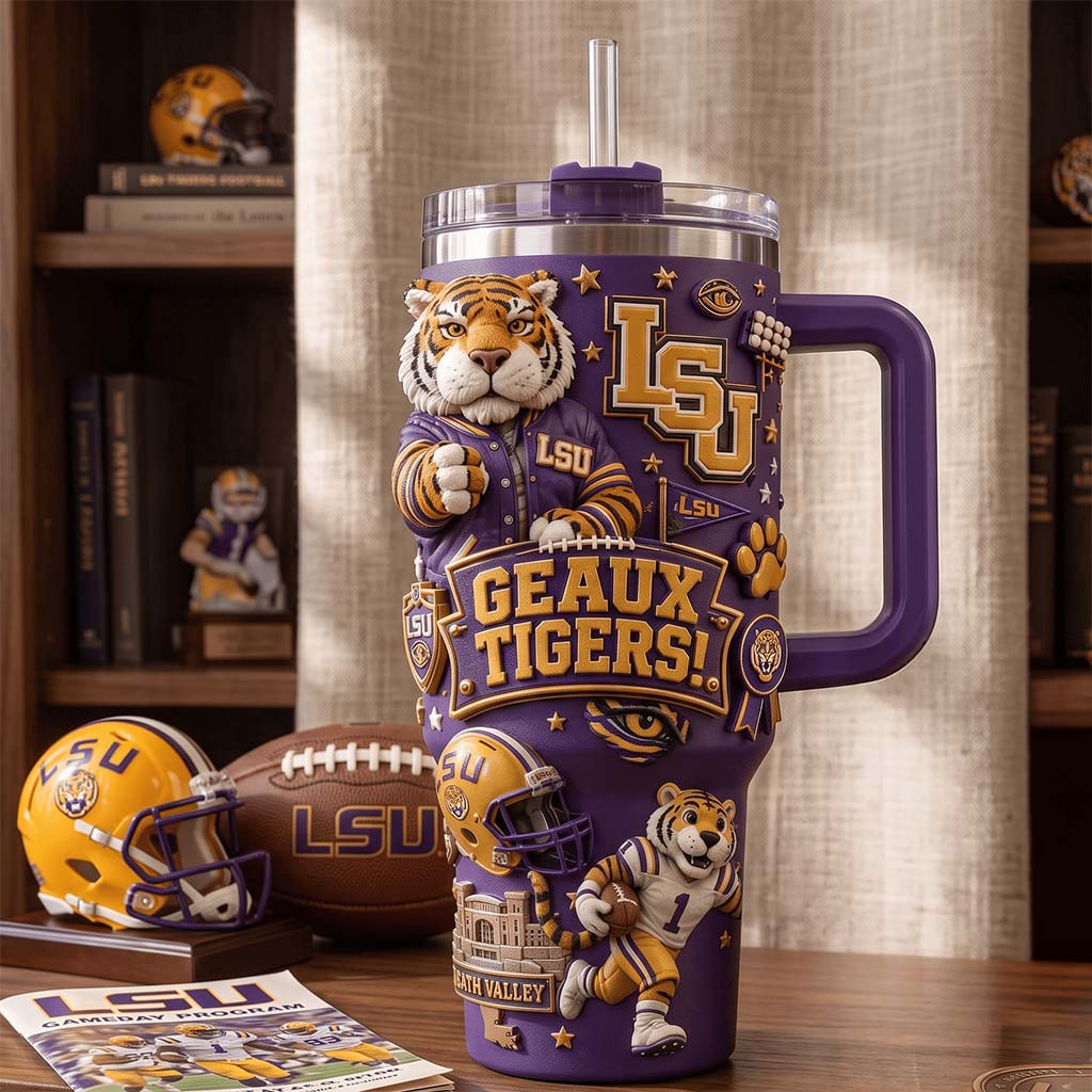 LSU Tigers Merch 2026 Geaux Tigers Tumbler Unique Gifts For Football Lovers
