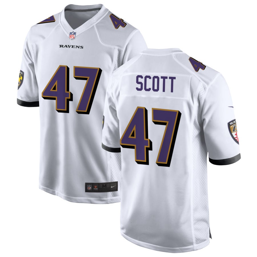 Lucas Scott Baltimore Ravens 2025 Game Jersey - White