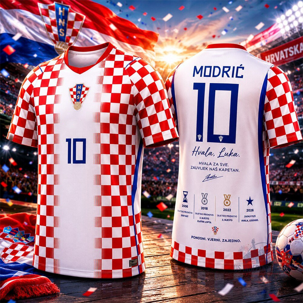 Luka Modric Jersey Shirt Last World Cup 2026 Croatia Team Merch Thank You Captain Tribute Jersey