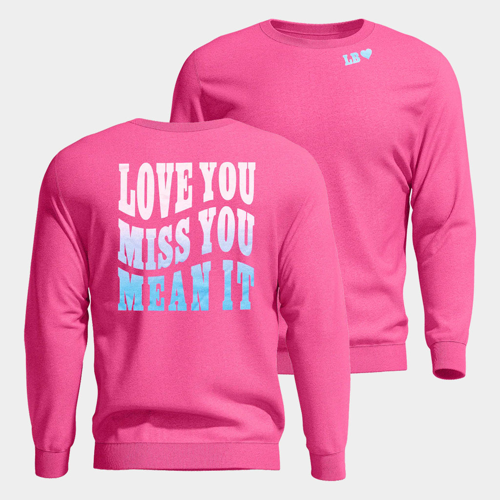 Luke Bryan Merch 2026 Love You Miss You Mean It Crewneck Sweatshirt Gifts For Music Lovers