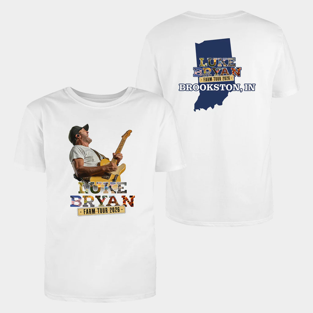 Luke Bryan Merch Farm Tour 2026 T-Shirt Brookston IN Shirt Gifts For Country Music Lovers