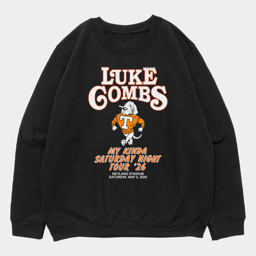 Luke Combs Merch 2026 Knoxville Crewneck My Kinda Saturday Night Tour Sweatshirt Fan Gifts
