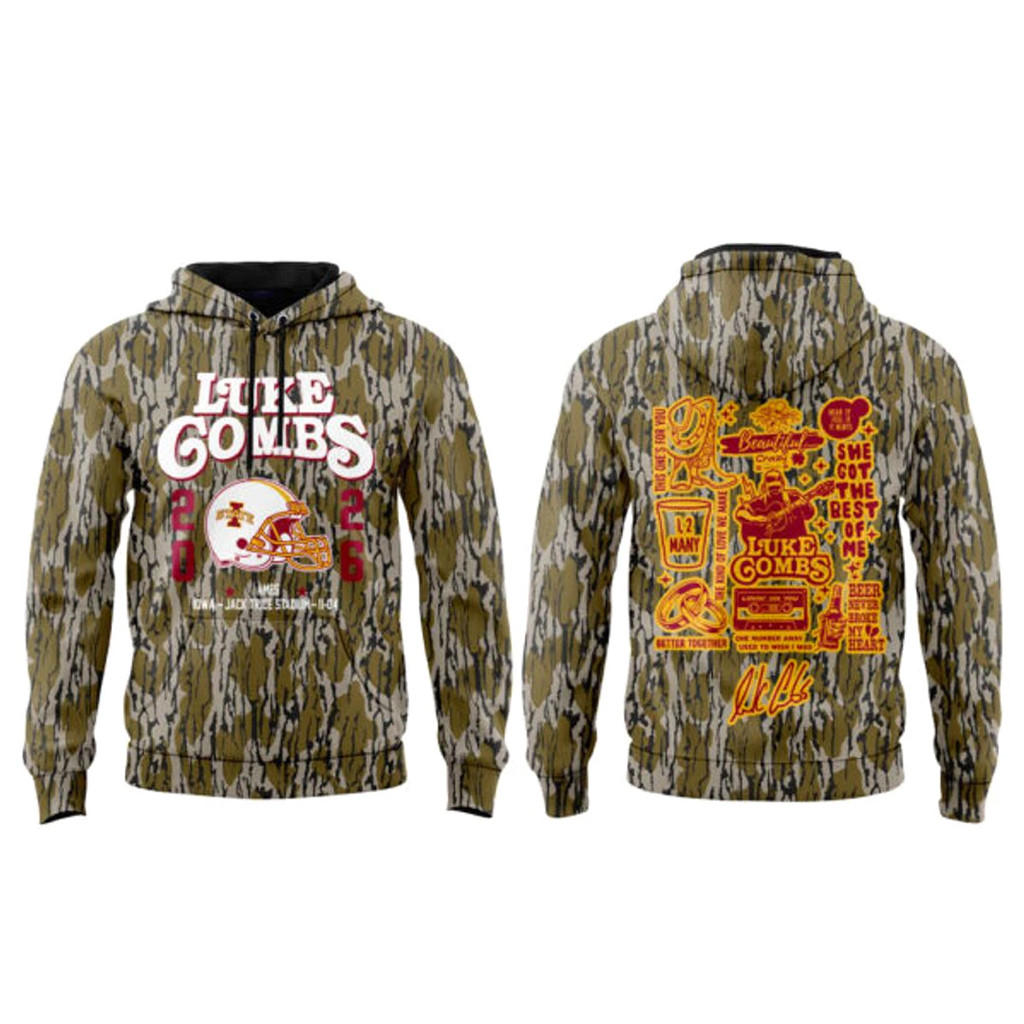 Luke Combs My Kinda Saturday Night Tour 2026 Ames Iowa Jack Trice Stadium Hoodie Fan Merch Gift