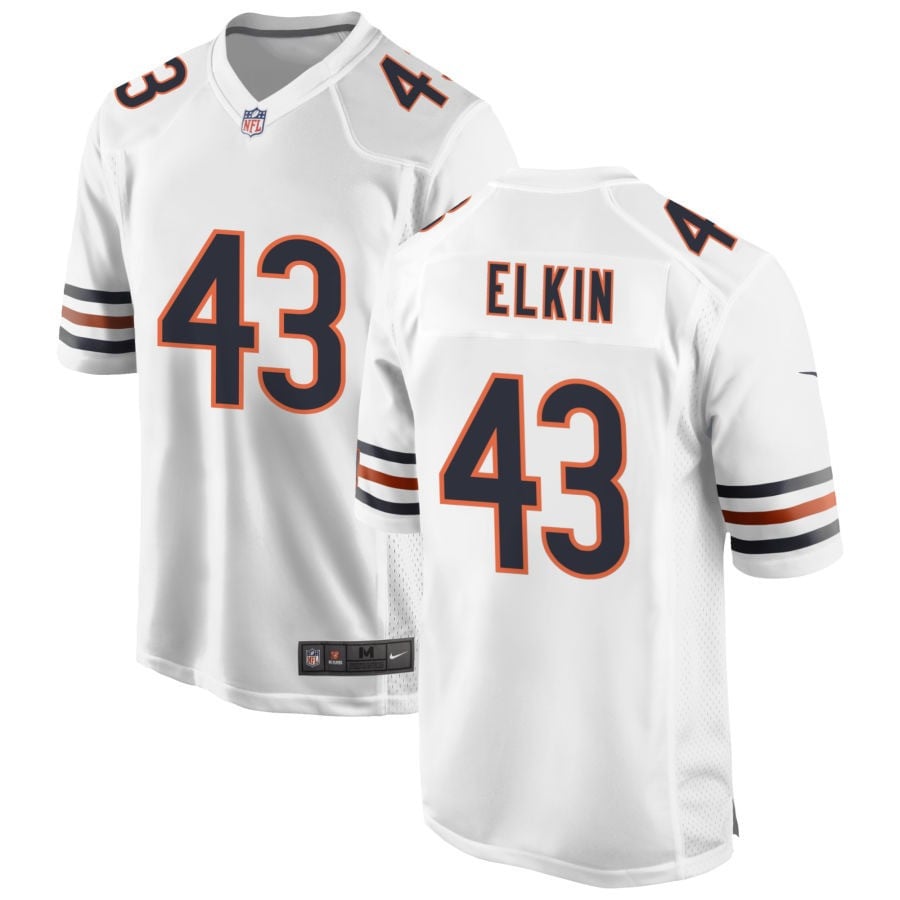 Luke Elkin Chicago Bears 2025 Game Jersey - White
