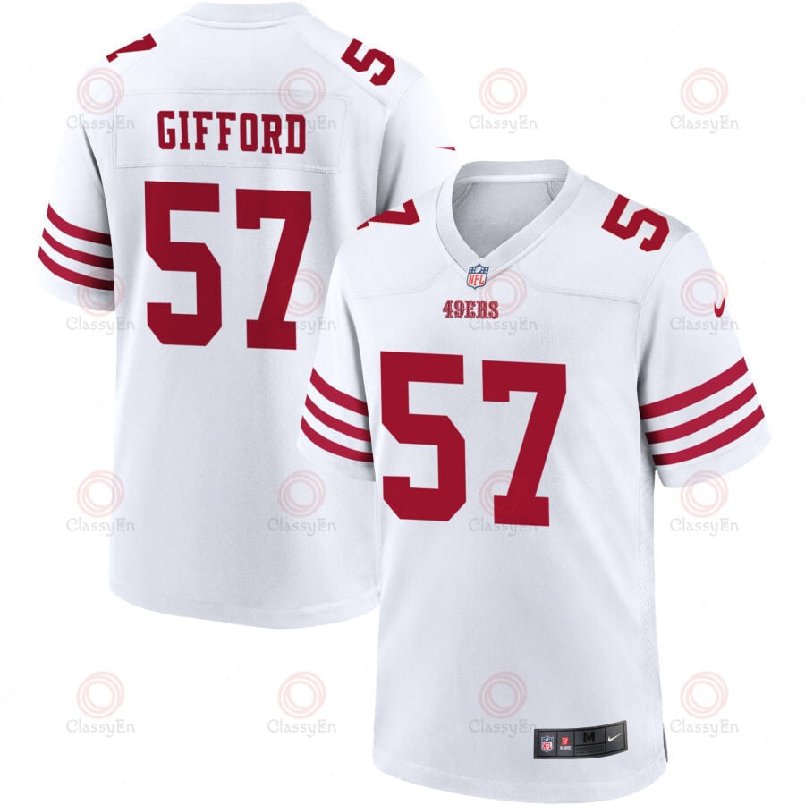 Luke Gifford San Francisco 49ers 2025 Game Player Jersey - White