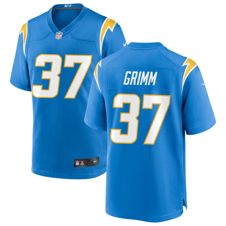 Luke Grimm Los Angeles Chargers 2025 Game Jersey - Powder Blue