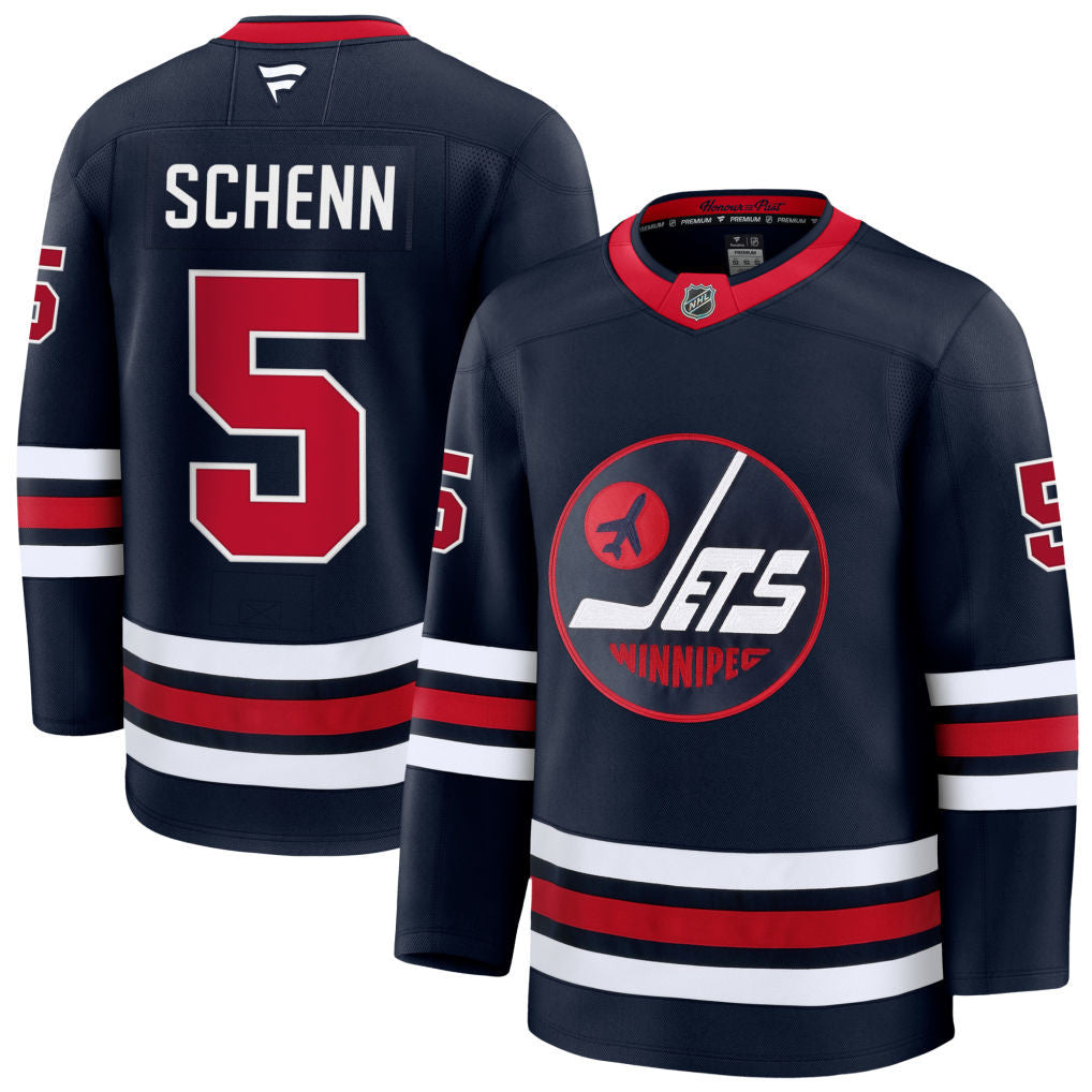 Luke Schenn Winnipeg Jets 2025 Alternate Premium Jersey - Navy 1 Luke Schenn Winnipeg Jets 2025 Alternate Premium Jersey - Navy
