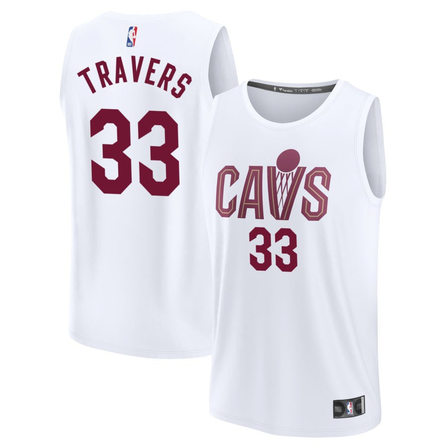 Luke Travers Cleveland Cavaliers 2025 Association Edition Fast Break Jersey - White 1 Luke Travers Cleveland Cavaliers 2025 Association Edition Fast Break Jersey - White