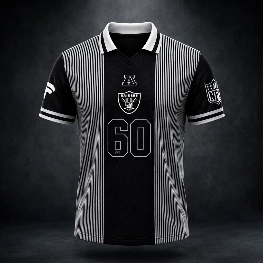 LV Raiders 60th Anniversary New Football Jersey Shirt 2026 Raiders Merch Gift For Football Fans