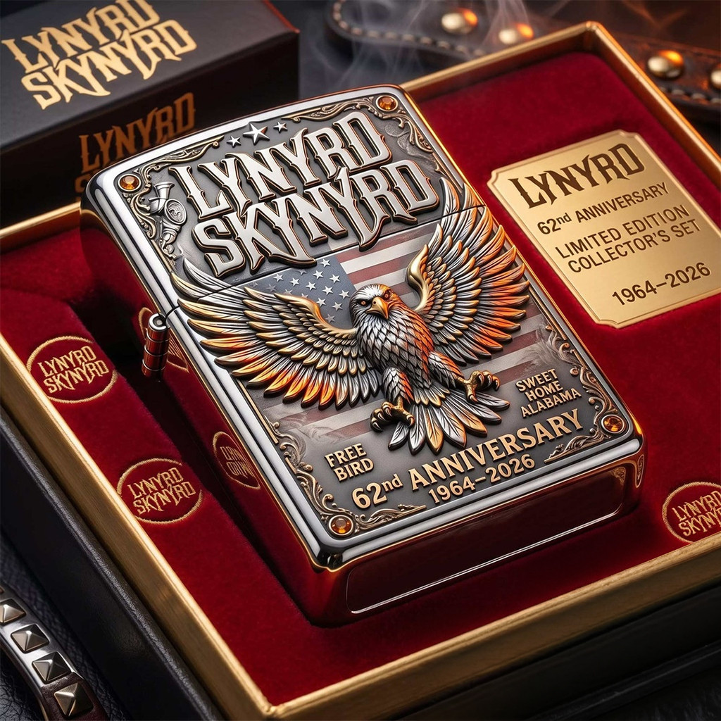 Lynyrd Skynyrd 62Nd Anniversary 1964 2026 Zippo Lighter Case Lynyrd Skynyrd Merch Special Gifts