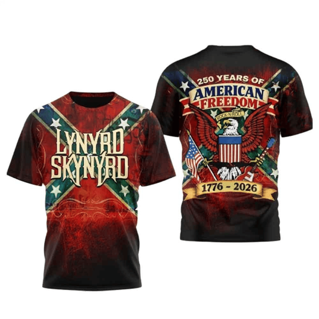 Lynyrd Skynyrd USA 250th Anniversary T-Shirt 250 Years of American Freedom 2026 Shirt Gifts