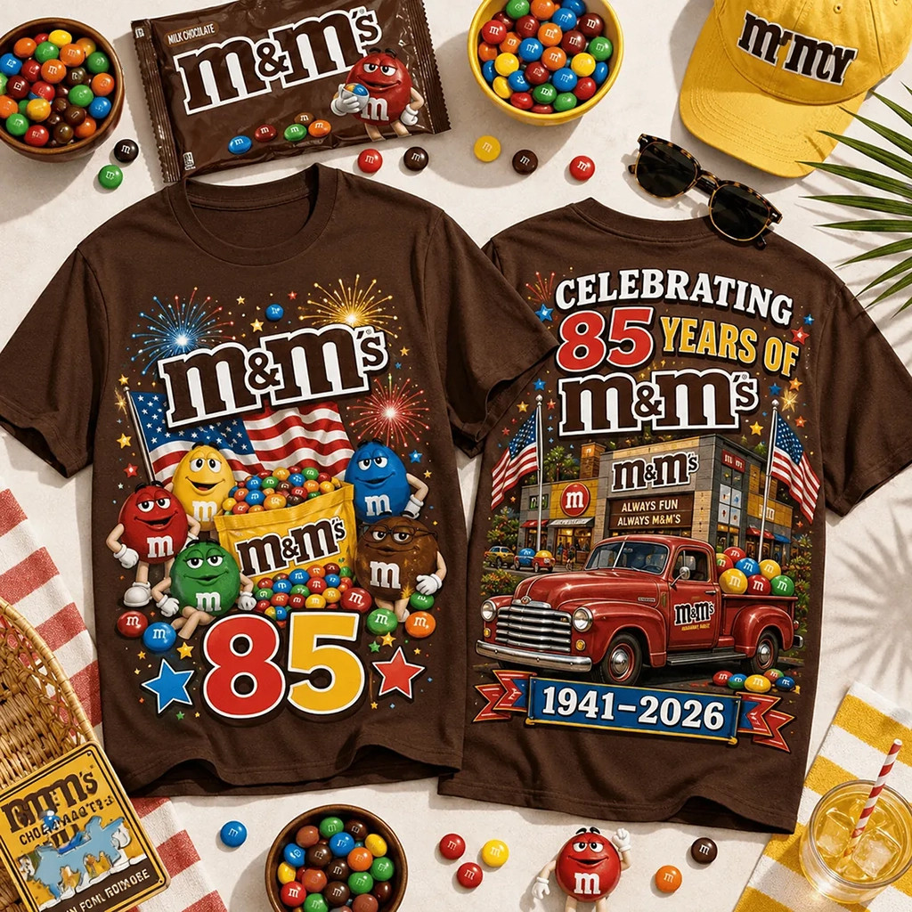 M&M's 85th Anniversary Brown T-Shirt 1941 2026 Merch Best Gift For Son