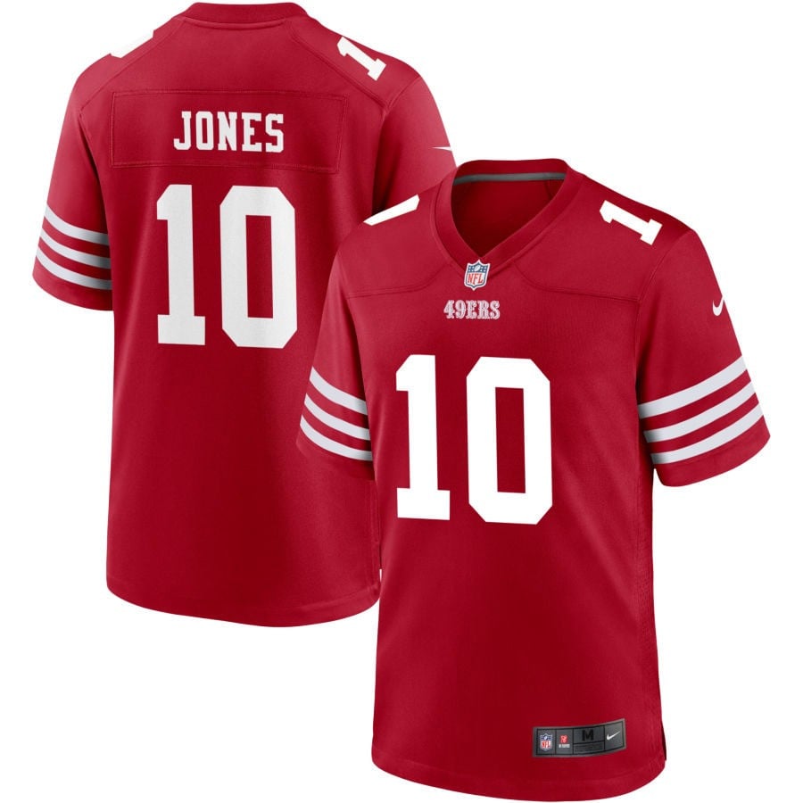 Mac Jones San Francisco 49ers 2025 Jersey - Scarlet