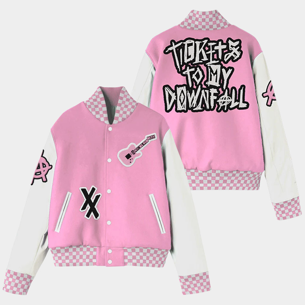 Machine Gun Kelly Merch Tickets Anniversary Varsity Jacket Tickets To My Downfall Jacket