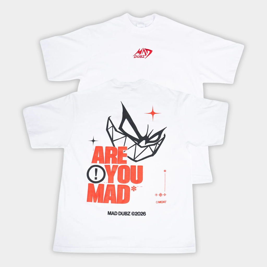 Mad Dubz Merch 2026 Are You Mad T-Shirt White Music Related Gifts For Guys