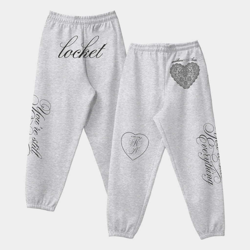Madison Beer Merch 2026 Locket Script Sweatpants Madison Beer Sweatpants Gifts For Music Lovers