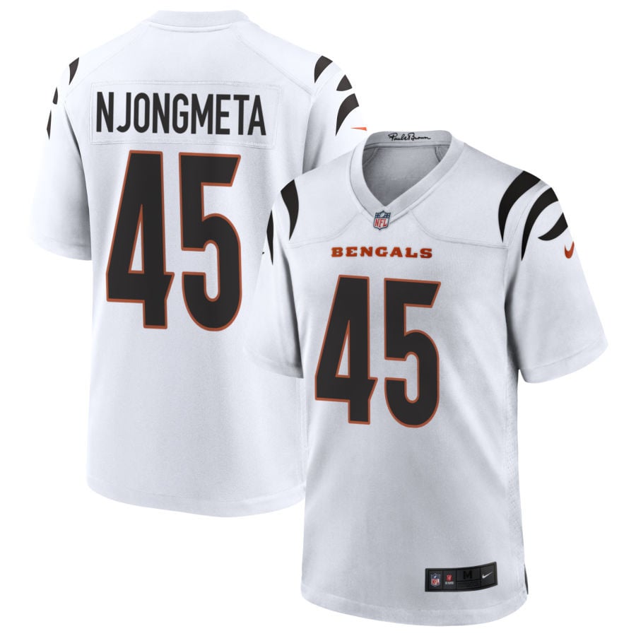 Maema Njongmeta Cincinnati Bengals 2025 Game Jersey - White