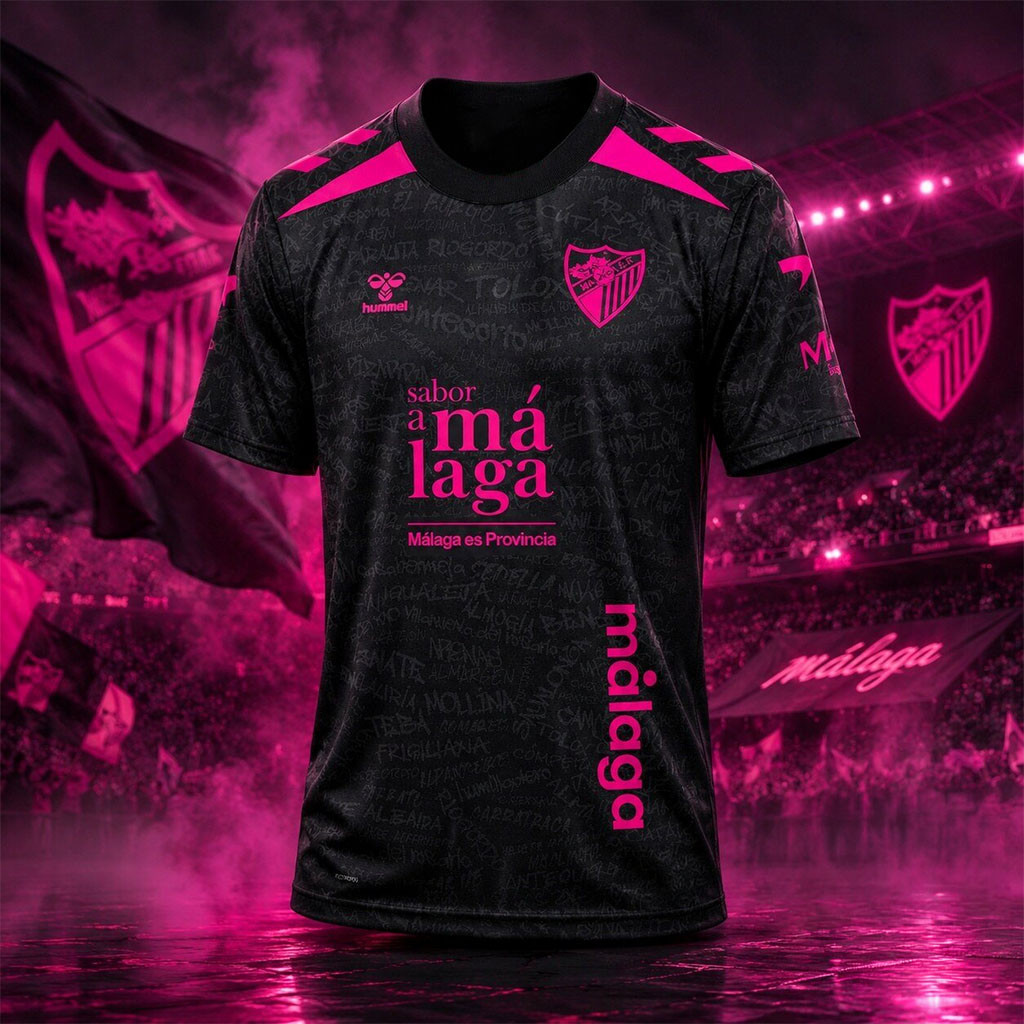 Malaga CF 2026 27 Third Kit Jersey Malaga CF Merch Best Gift For Soccer Fans