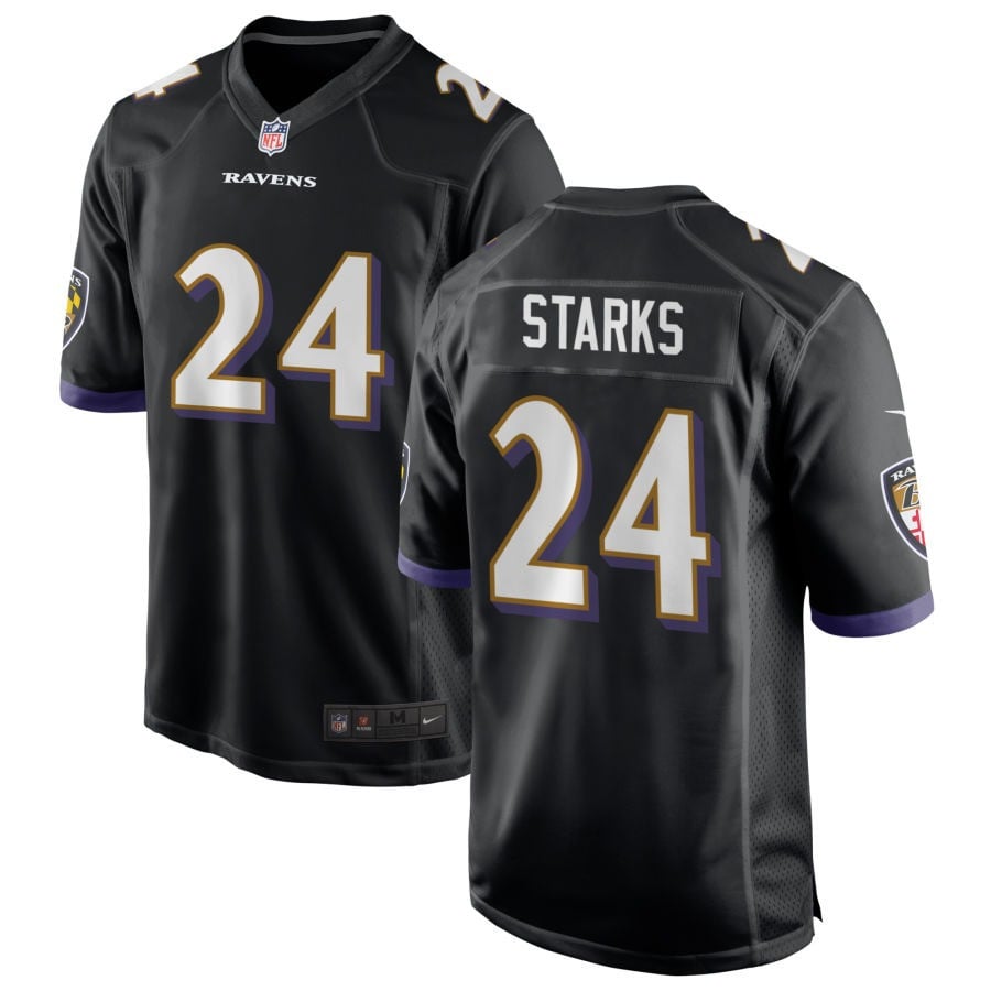 Malaki Starks Baltimore Ravens 2025 Alternate Game Jersey - Black