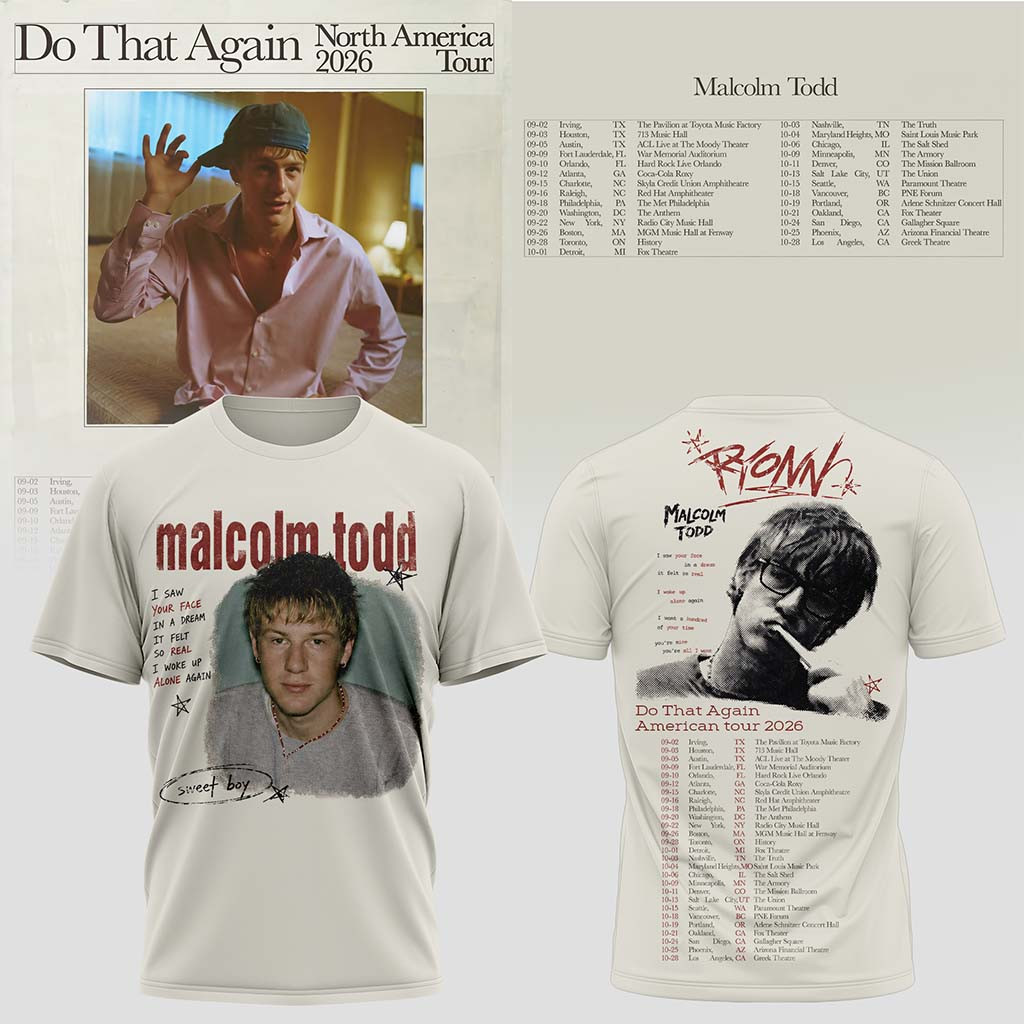 Malcolm Todd Do That Again Tour 2026 T-Shirt Malcolm Todd Merch Gifts For Music Lovers