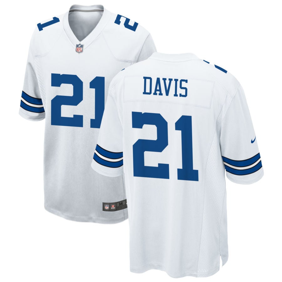 Malik Davis Dallas Cowboys 2025 Game Jersey - White