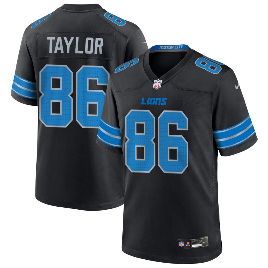 Malik Taylor Detroit Lions 2025 Alternate Game Jersey - Black