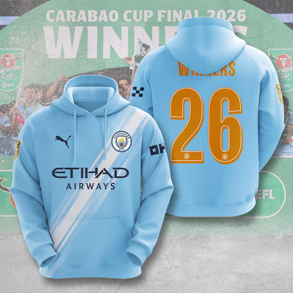 Manchester City Carabao Cup Final 2026 Winners Hoodie Fan Apparel Gifts For Brother